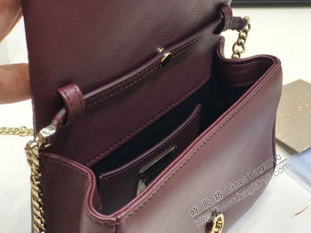 Bvlgari女包 寶格麗迷你號新品 幾何形狀鏈條斜挎包 Serpenti Cabocho Mini蛇頭包 B288760  fyd1523